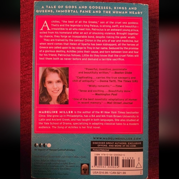 Song Of Achilles by Madeline Miller - Picture 2 of 2